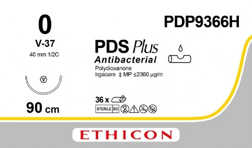 PDS Plus Antibacterial (polydioxanone) Suture<br/>Size: PDS PLUS<br/>Colour: 0<br/>Style: non cutting<br/>Size: PDS PLUS<br/>Colour: 0<br/>Style: non cutting