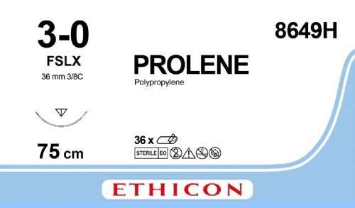 PROLENE Polypropylene Suture<br/>Size: PROLENE<br/>Colour: 3-0<br/>Style: cutting