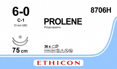 PROLENE Polypropylene Suture<br/>Size: PROLENE<br/>Colour: 6-0<br/>Style: non cutting