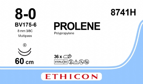 PROLENE Polypropylene Suture<br/>Size: PROLENE<br/>Colour: 8-0<br/>Style: non cutting