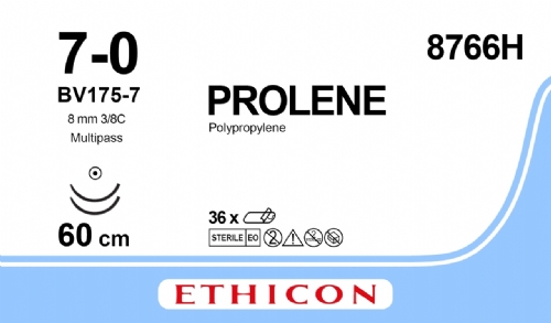 PROLENE Polypropylene Suture<br/>Size: PROLENE<br/>Colour: 7-0<br/>Style: non cutting