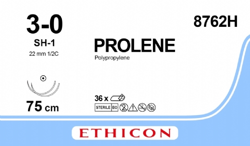 PROLENE Polypropylene Suture<br/>Size: PROLENE<br/>Colour: 3-0<br/>Style: non cutting