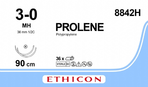 PROLENE Polypropylene Suture<br/>Size: PROLENE<br/>Colour: 3-0<br/>Style: non cutting