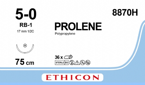 PROLENE Polypropylene Suture<br/>Size: PROLENE<br/>Colour: 5-0<br/>Style: non cutting