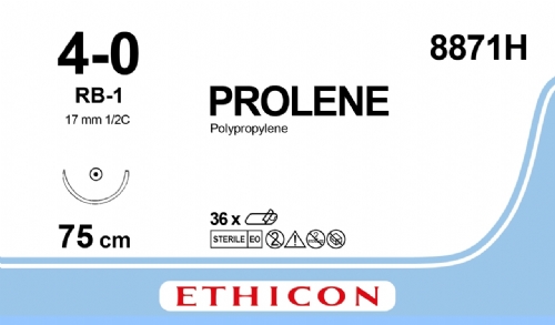 PROLENE Polypropylene Suture<br/>Size: PROLENE<br/>Colour: 4-0<br/>Style: non cutting