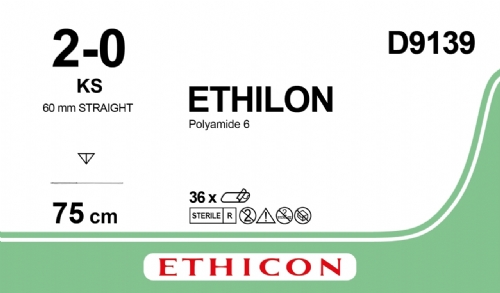 ETHILON Nylon Suture<br/>Size: ETHILON<br/>Colour: 2-0<br/>Style: cutting