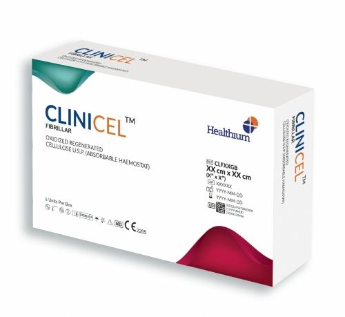 Q-close CLINICEL Fibril Fibrillar ORC Haemostat – 5.1 cm × 10 cm – Absorbable Topical Surgical Dressing (Box of 6)