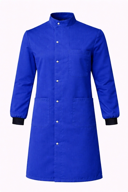 Howie Coat Stud Fastening Rib Cuff - 100% Cotton - Royal Blue