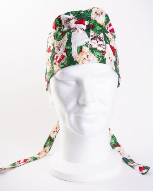 Christmas Cats Surgeons Hat 100% Cotton